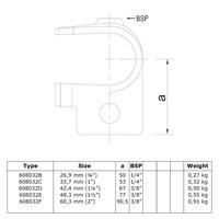Buiskoppeling Open T-Stuk-C / 33,7 mm
